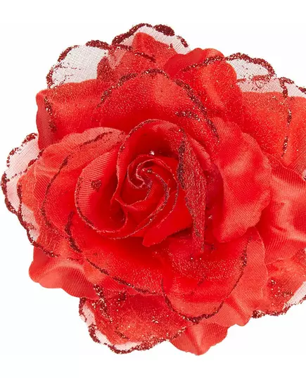 Red rose for women's hair