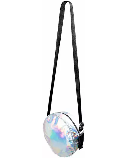 Holographic round shoulder bag
