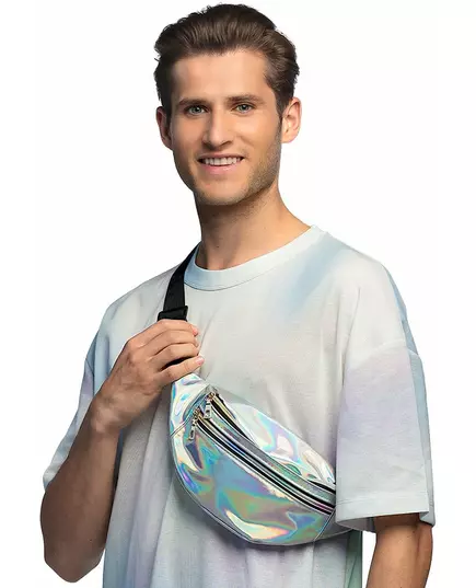 Silver holographic fanny pack