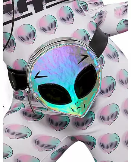 Holographic Alien Head Fanny Pack