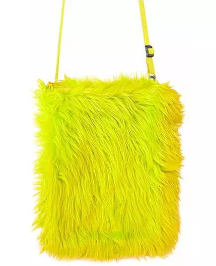 Neon yellow plush bag
