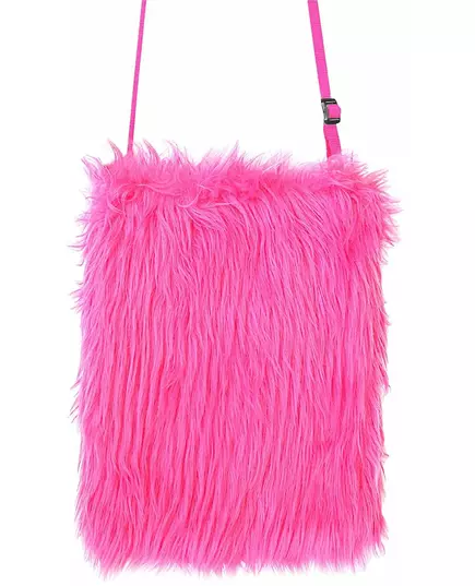 Neonrosa plysjveske