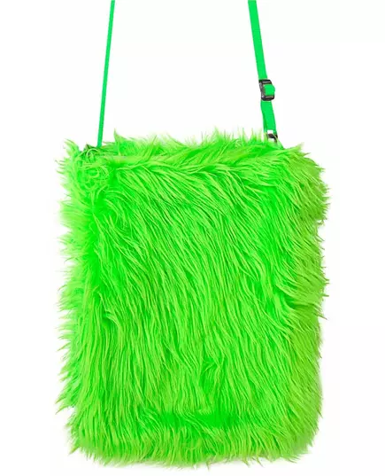 Neon green plush bag