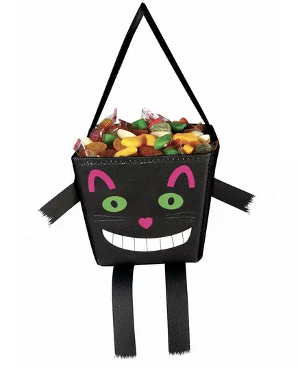 Funny little cat bag with arms and legs 17 cm