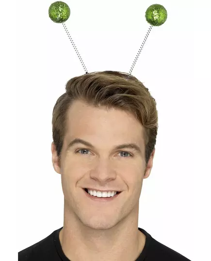 Adult green sequined ball headband