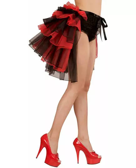 Women's red and black burlesque tutu