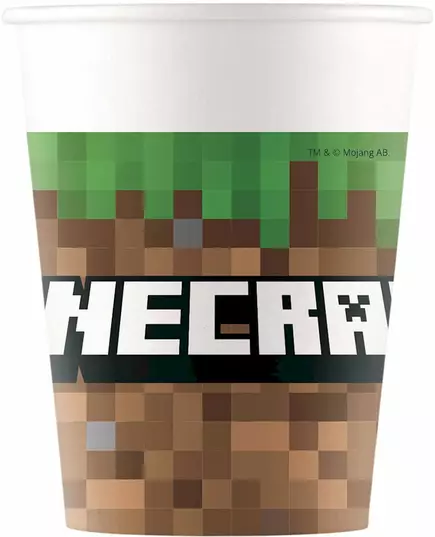 8 Minecraft 200 ml pappkopper