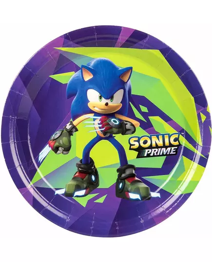 8 store Sonic Prime-tallerkener 23 cm