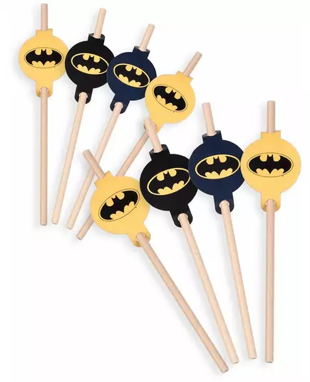 8 Batman-medaljongsugerør av papp, 20 cm
