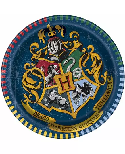 8 små Harry Potter papirtallerkener 17 cm