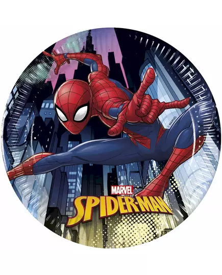 8 små Spiderman-papirtallerkener 20 cm