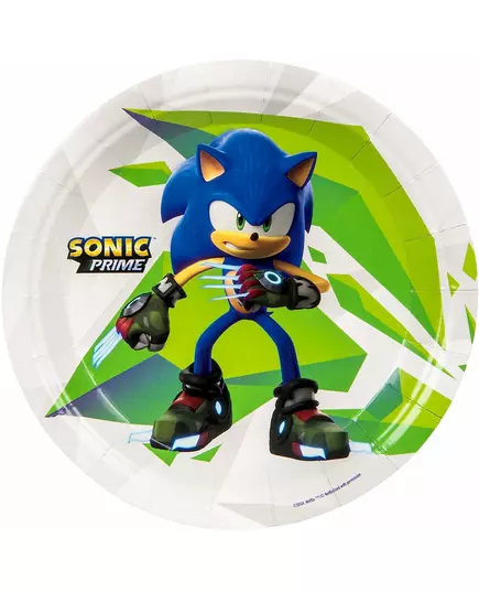 8 Sonic Prime små tallerkener 18 cm