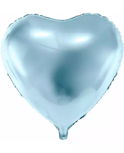 Lyseblå hjertefolieballong 46 cm