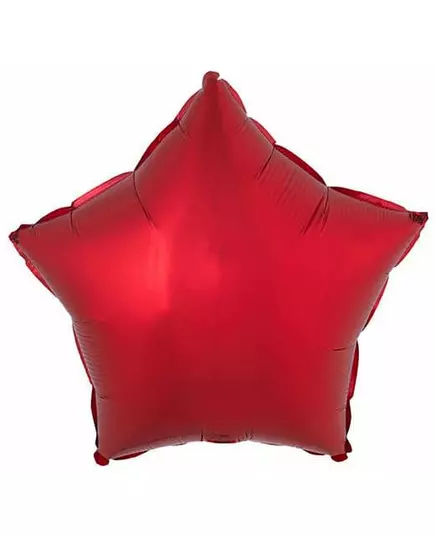 Red star foil balloon 53 x 46 cm
