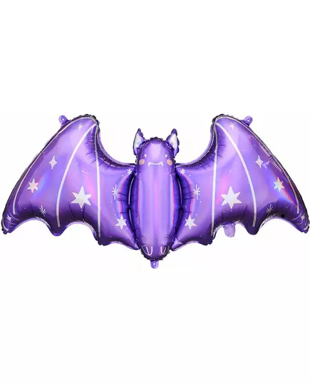 Giant foil balloon purple bat 119 x 51 cm