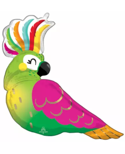 Tropical Parrot Foil Balloon 78 x 71 cm
