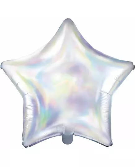 Iridescent star foil balloon 48 cm