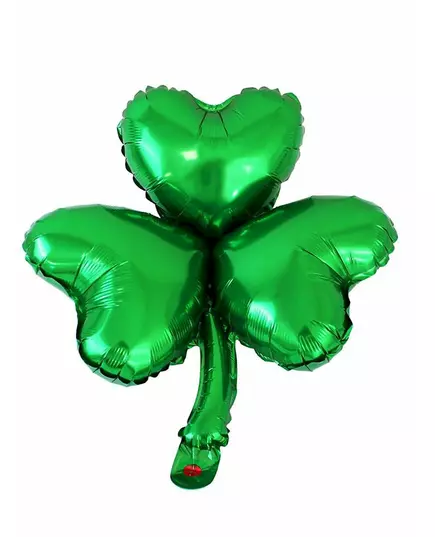 St. Patricks dag 40 cm kløver metallisk ballong