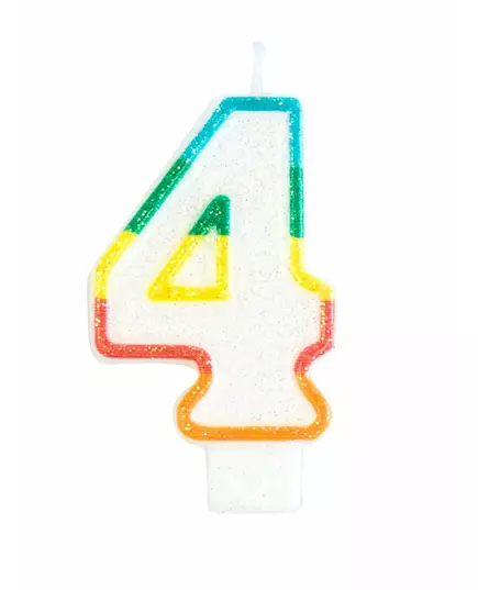 Bursdagslys nummer 4 7,5 cm