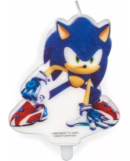 Sonic Prime bursdagslys 9 cm