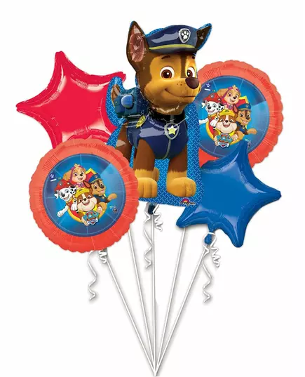 Bukett med 5 Paw Patrol folieballonger