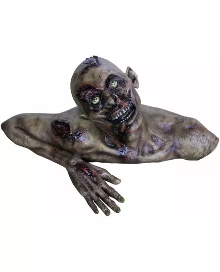 Life-size zombie bust Halloween decor
