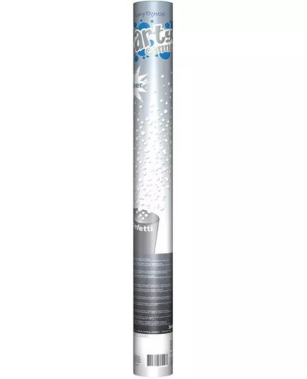 60 cm sølvfarget konfettikanon