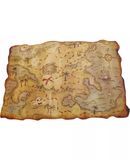 Pirate plastic map 29 x 45 cm