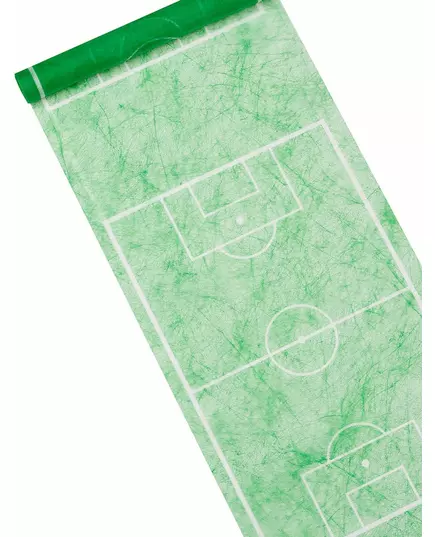 Green table runner with football field pattern 30 cm x 5 m