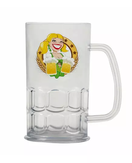 Gjennomsiktig ølkrus 14 cm Oktoberfest