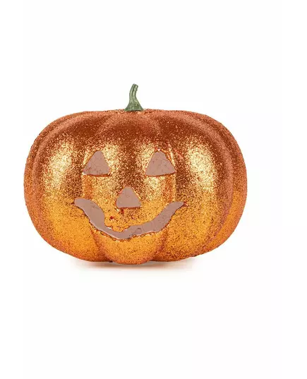 17 cm glitrende lysende Halloween-gresskar