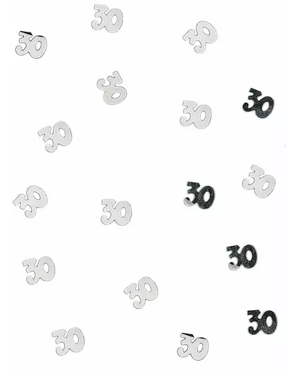 30 silver wooden table confetti 10 gr