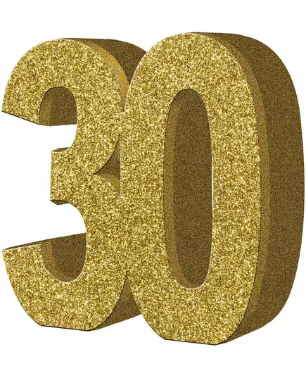 30th anniversary golden table decoration 20 x 20 cm