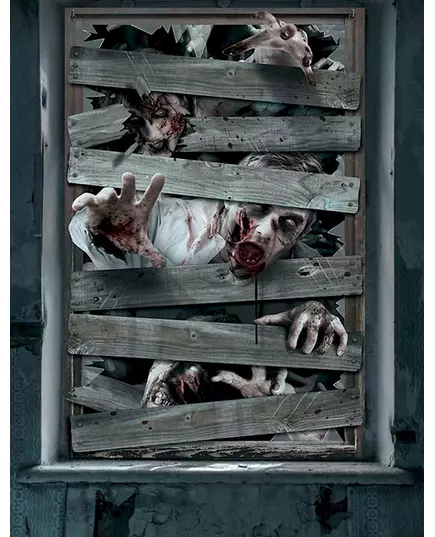 Zombie vindusdekorasjon 80 x 120 cm