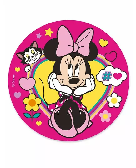 Minnie rosa kjeksplate 20 cm