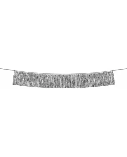 Silver wire garland 135 cm