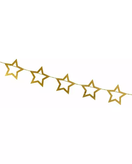 3m gold star cardboard garland