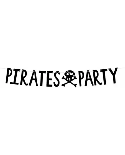 Pirates Party Black Cardboard Garland 14cm x 1m