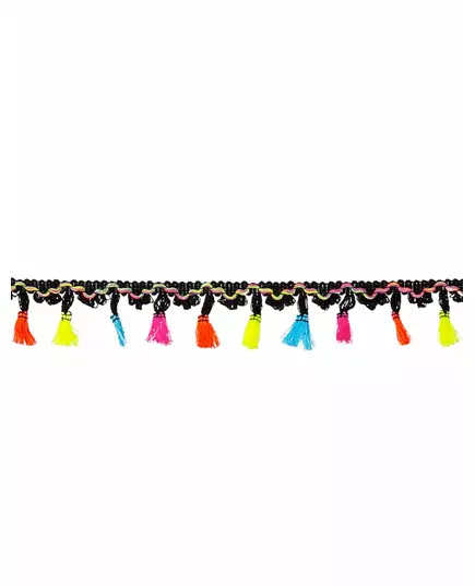 Mexican polyester garland with pompoms 2 m