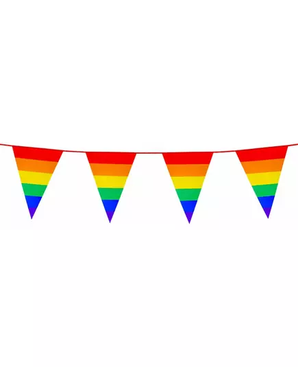 Rainbow pennant garland 10 m