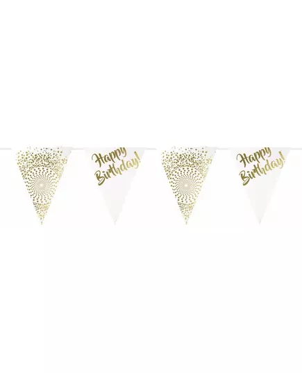 Luxury gold happy birthday bunting garland 6 m