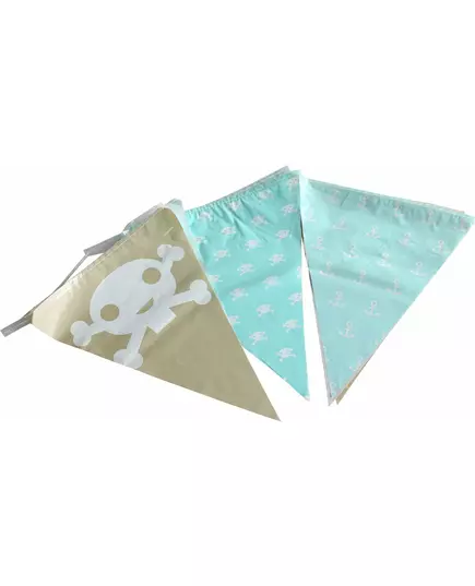Plastic pirate pennant garland 270 cm