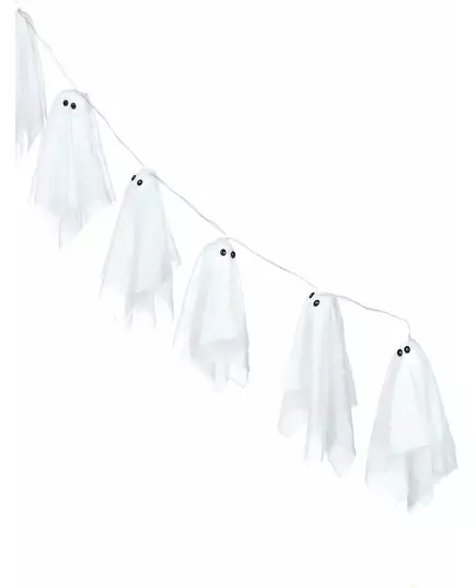 Halloween lys spøkelsesgirlande 150 cm