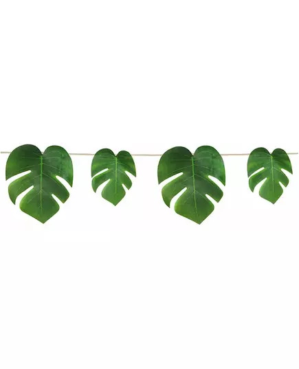 Green tropical leaf garland 2.74 m