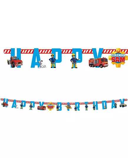 Brannmann Sam bursdagspapirgirlander 180 cm
