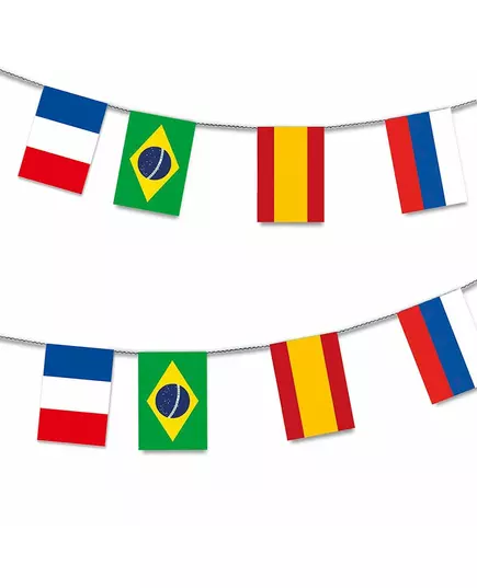 Plastic garland 32 countries World Cup 13 m