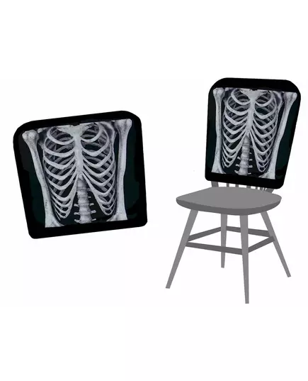 Trekk til skjelettstol 38 x 48 cm Halloween