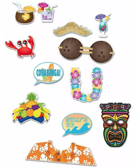 Hawaiian photobooth kit 12 accessories