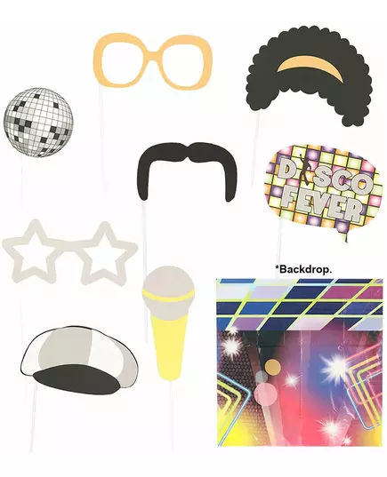 9-piece disco photobooth kit