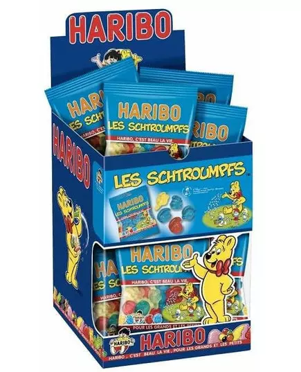 Minipose med Haribo Smurfegodteri